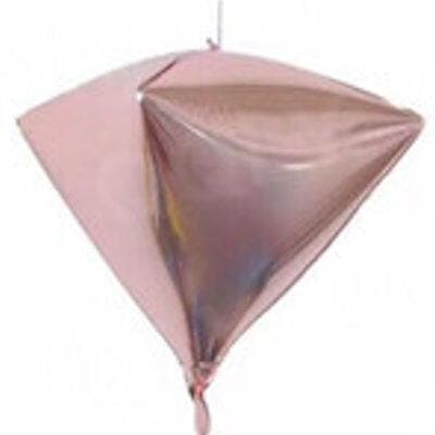 4DDIA-RGD.jpg Diamond Shaped Foil 15in - 38 cm Rose Gold EA