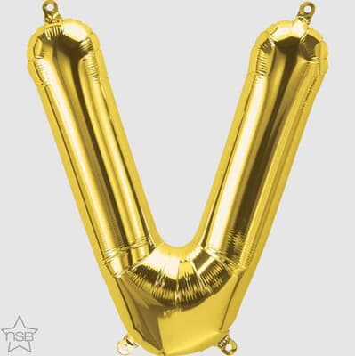 North Star 16in Gold Letter V Each