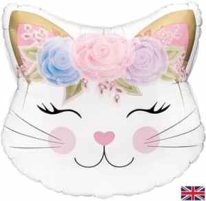 614420.jpg Oaktree Floral Kitten Super Shape Holographic 22in EA