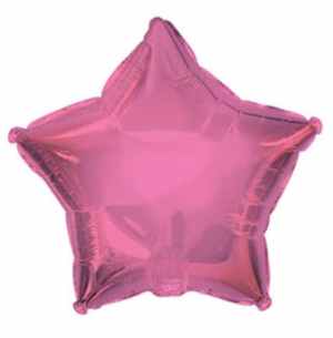 Candy Pink Foil Star 15cm With Valve EA