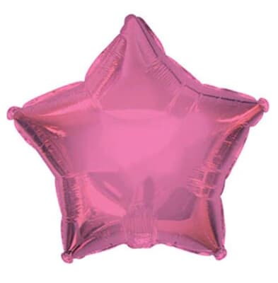 Candy Pink Foil Star 15cm With Valve EA