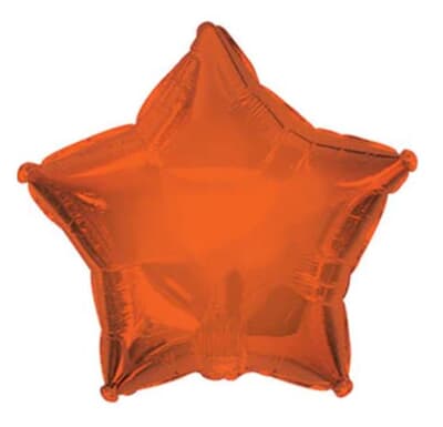 827003V.jpg Orange Foil Star 15cm With Valve EA