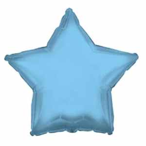 Light Blue Foil Star 15cm With Valve EA