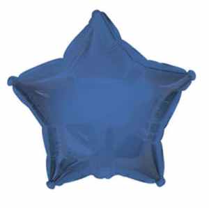 Dark Blue Foil Star 15cm With Valve EA