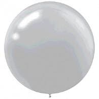 Amscan Latex Balloon 24in - 60cm Silver Bag(4)