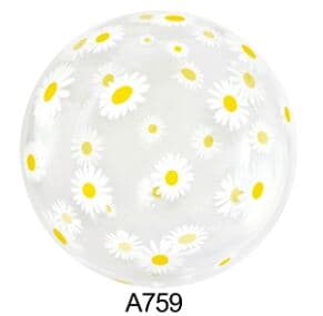 Daisy Bubble Balloons 50cm (20in) Each