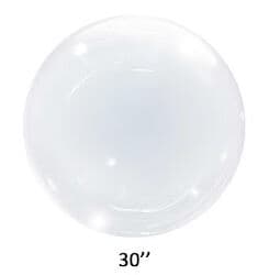 Bubble Balloon Clear30in 76cm seamless WITH VALVE Each