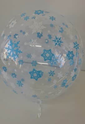 Snowflake Bubble Balloons 50cm (20in) Each
