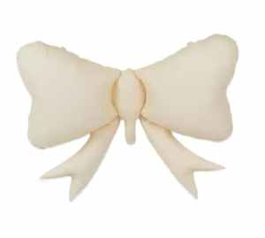 Large Bow Supershape Foil Balloon Cream 79cm x 62cm Air Filled Only Each