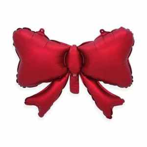 Mini Bow Foil Balloons Red 41cm x 51cm Each