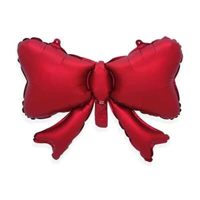 BBQBOWRE.jpg Mini Bow Foil Balloons Red 41cm x 51cm Each