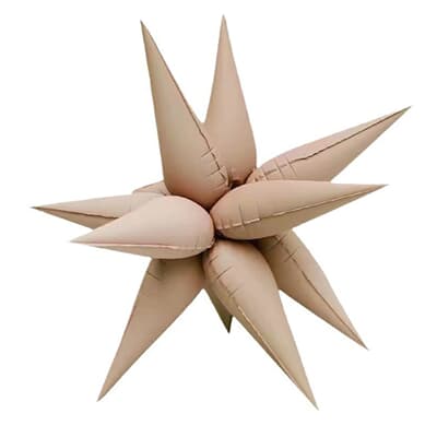 BBQSTBMCA.jpg Starburst Foil Balloons Matte Caramel 68cm EA