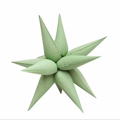 BBQSTBMGR.jpg Starburst Foil Balloons Matte Green 68cm EA