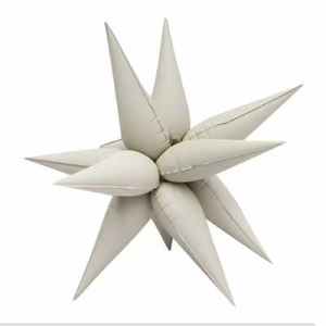 Starburst Foil Balloons Matte Sand White 68cm EA
