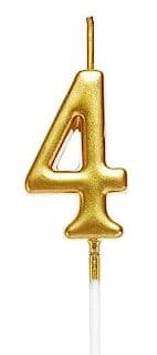 BCG-4.jpg Birthday Candle Gold Number 4 EA