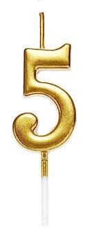 BCG-5.jpg Birthday Candle Gold Number 5 EA
