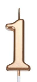 Birthday Candle Rose Gold Number 1 EA