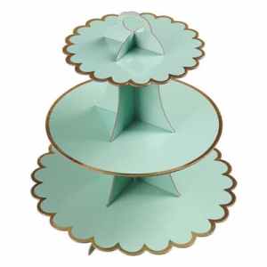3 Tier Cup Cake Stand 35cm high Mint Pack