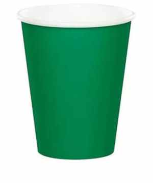 Solid Paper Cups 350ml Green Pack(10)