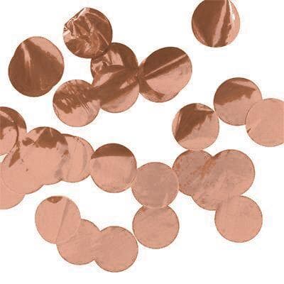 Con1rgm.jpg Confetti Metallic 1cm Circles Rose Gold 500 grams. Gram(s)(500)