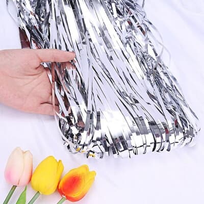 DC-S.jpg Door Curtain Metallic Silver 100cm x 200cm Each