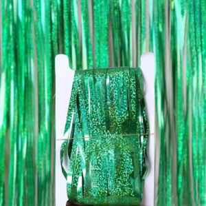 Door Curtain Holographic Metallic Green 100cm x 200cm Each