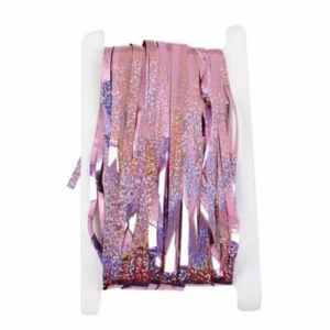 Door Curtain Holographic Metallic Light Pink 100cm x 200cm Each