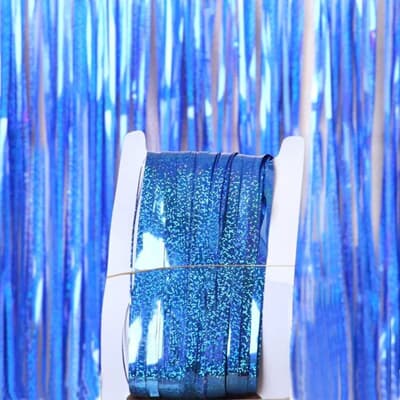 DCH-RB.jpg Door Curtain Holographic Metallic Royal Blue 100cm x 200cm Each