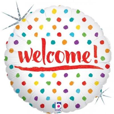 G36282HP.jpg Welcome Dots Holographic 45cm Each