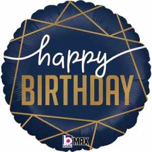 Navy Birthday 45cm Foil Balloon Each