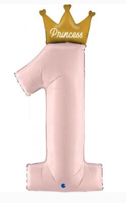 Grabo Foil My 1st Birthday Princess 46in (116cm) EA