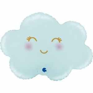 Cloud Satin Pastel Blue Supershape 61cm EA