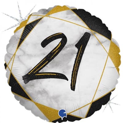 21 Marble Black 18in Round Each