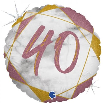 Marble Rose Gold 40 45cm Foil Balloon Each