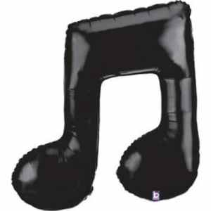 Music Note Double Black Supershape 43in EA