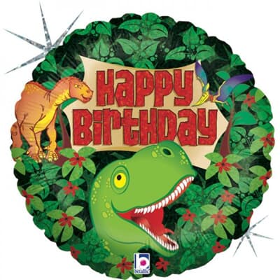 G86747H.jpg Dinosaur Birthday Holographic 45cm Each