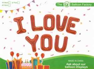 ILURE.jpg I Love You Kit Set Red 8 x 16in 40cm Letters Ribbon/straw Included EA
