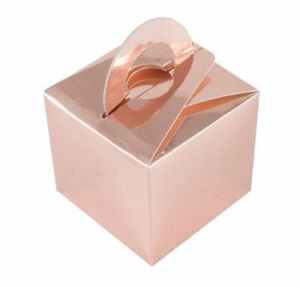 MGB01-RG.jpg Balloon Weight or Gift Box Rose Gold 5.5cm high by 6.2cm square. Add your own weight Pack(50)
