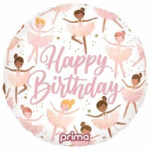 Prima 18'' Happy Birthday Ballerinas Foil 45cm Each