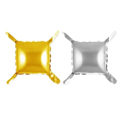 Double sided Gold and Silver Square Foil Walls 47cm x 47xm EA