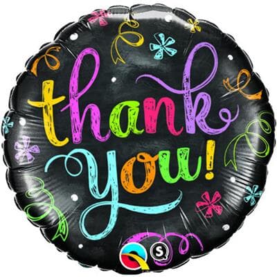 Qualatex Foil Thankyou Chalkboard 45cm Each