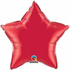 Star Foil Ruby Red 50cm Unpackaged Each