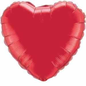 Heart Foil Ruby Red 36in # Unpackaged Each