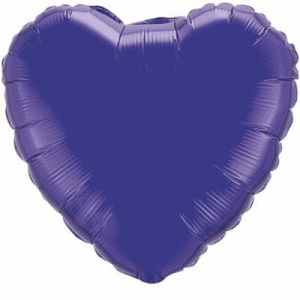 Heart Foil Quartz Purple 45cm # Unpackaged Each