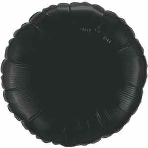 Circle Foil Black 45cm #  Unpackaged Each