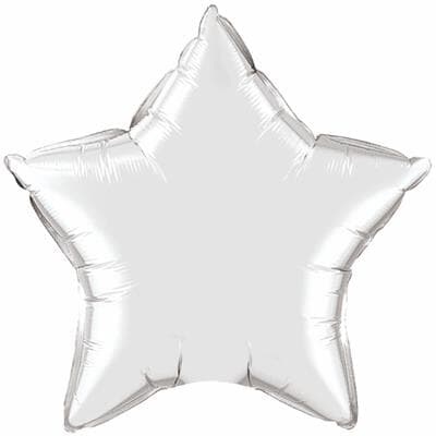 Qualatex Balloons 10cm Star Silver pack of 10 Pack(10)