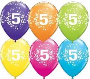 Qualatex Balloons 5 Around Tropical Assorted 28cm Bag(25)