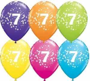 Qualatex Balloons 7 Around Tropical Assorted 28cm. Bag(25)