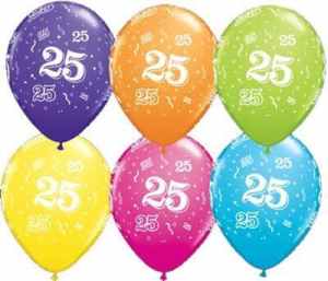 Qualatex Balloons 25 Around Tropical Assorted 28cm Bag(25)