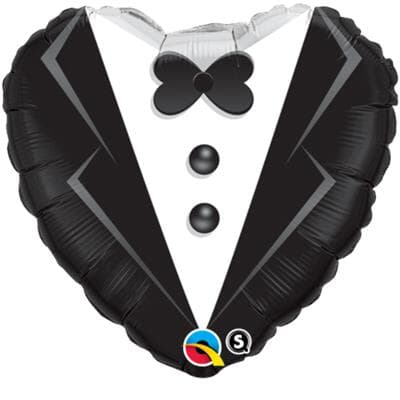 Q15784.jpg Qualatex Balloons Heart Foil Tuxedo 45cm Each